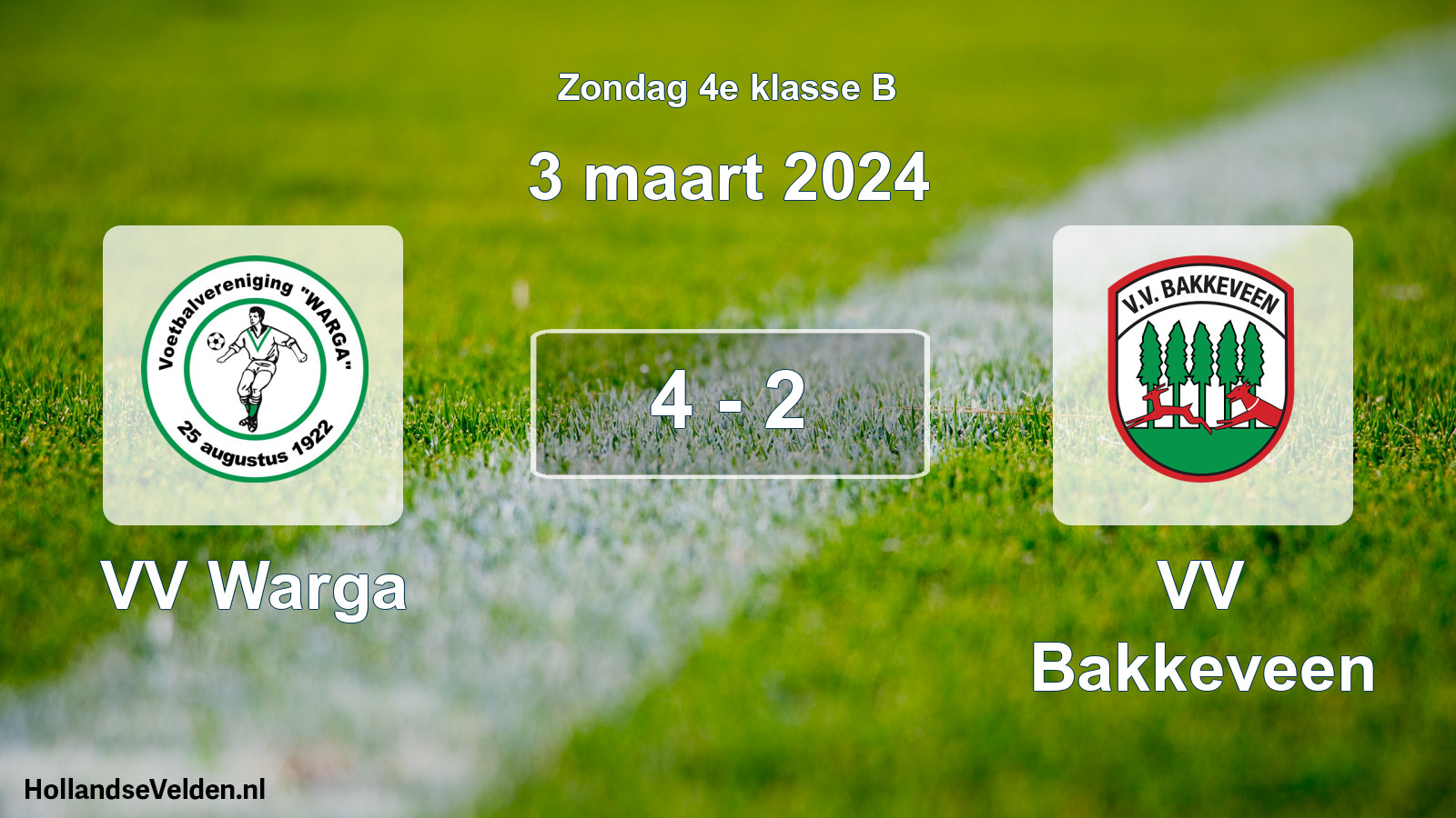Total number of matches played: VV Warga - VV Bakkeveen 4 - 2 (3 March 2024)