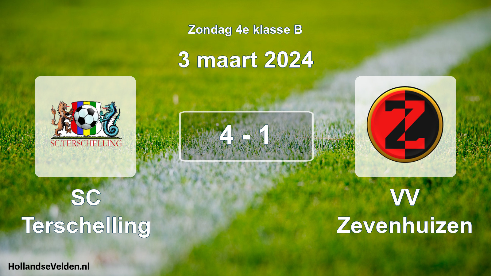 Total number of matches played: SC Terschelling - VV Zevenhuizen 4 - 1 (3 March 2024)