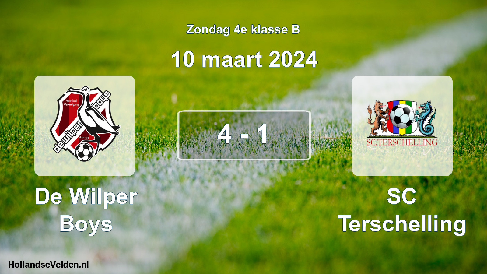 Total number of matches played: De Wilper Boys - SC Terschelling 4 - 1 (10 March 2024)