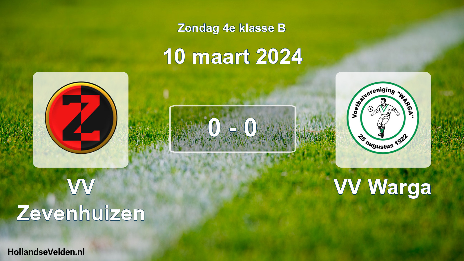 Total number of matches played: VV Zevenhuizen - VV Warga 0 - 0 (10 March 2024)