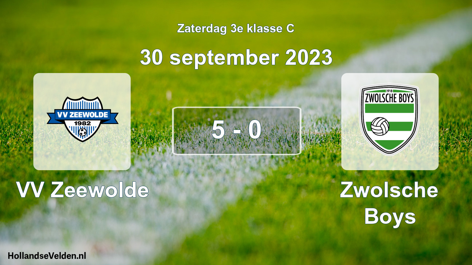 Total number of matches played: VV Zeewolde - Zwolsche Boys 5 - 0 (30 September 2023)
