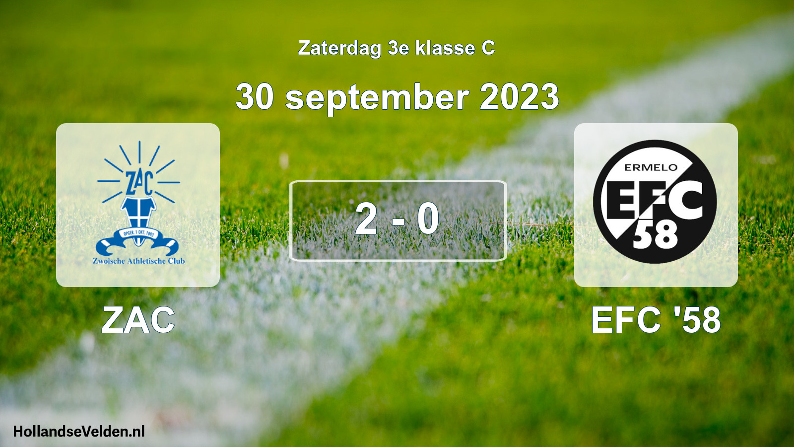 Total number of matches played: ZAC - EFC '58 2 - 0 (30 September 2023)