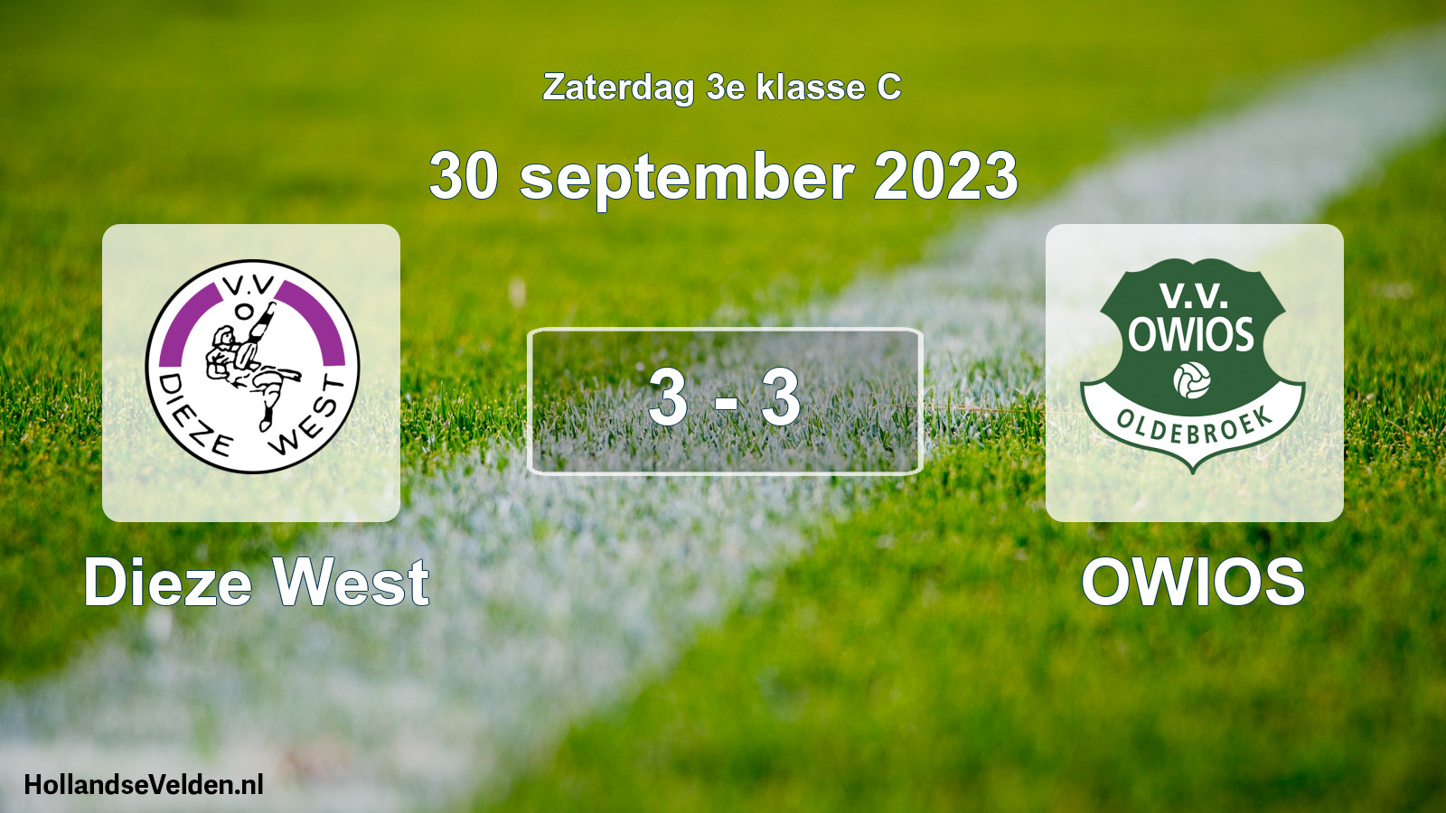 Total number of matches played: Dieze West - OWIOS 3 - 3 (30 September 2023)
