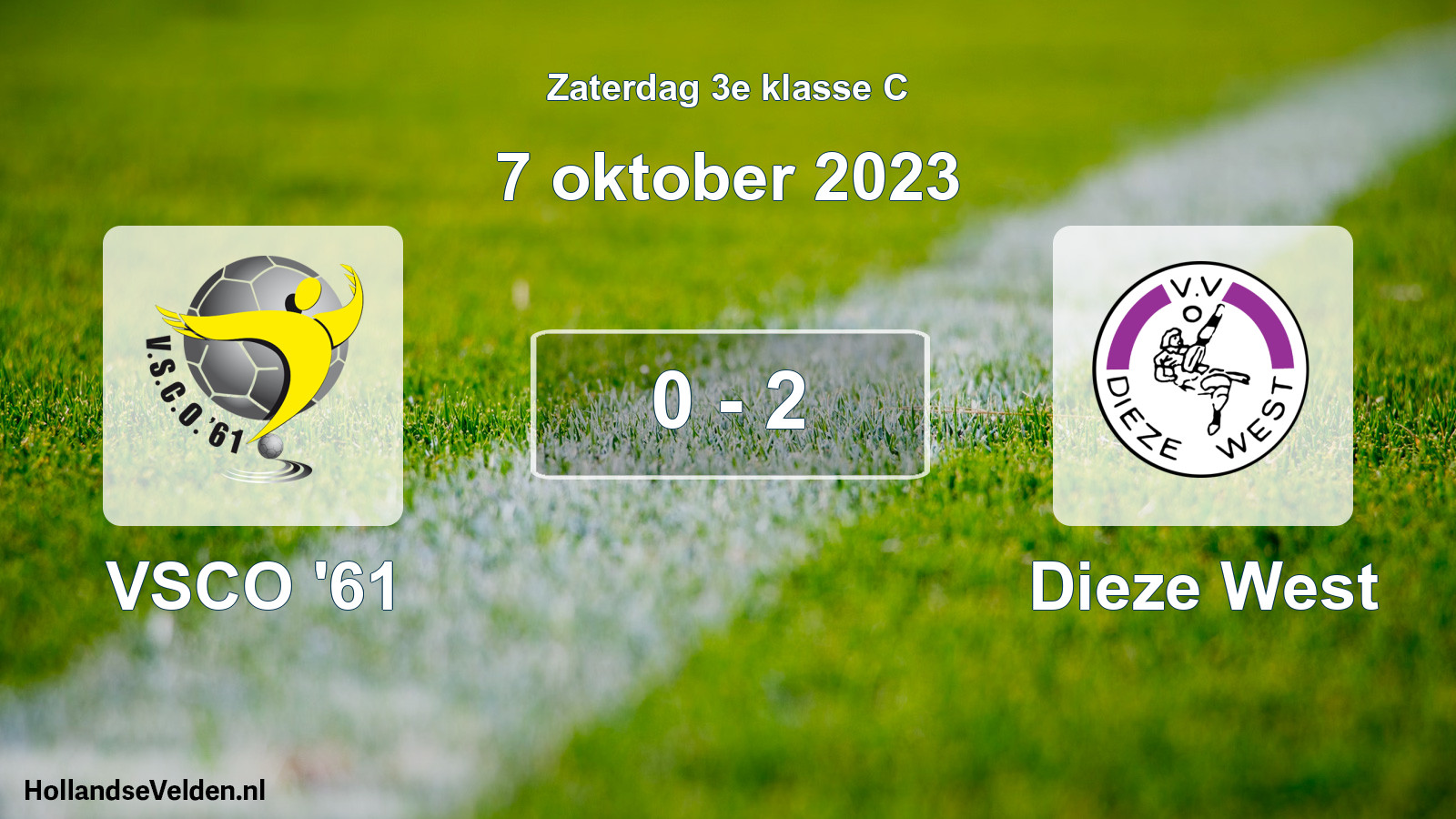 Total number of matches played: VSCO '61 - Dieze West 0 - 2 (7 October 2023)