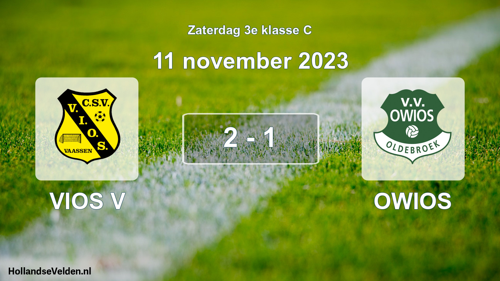 Total number of matches played: VIOS V - OWIOS 2 - 1 (11 November 2023)