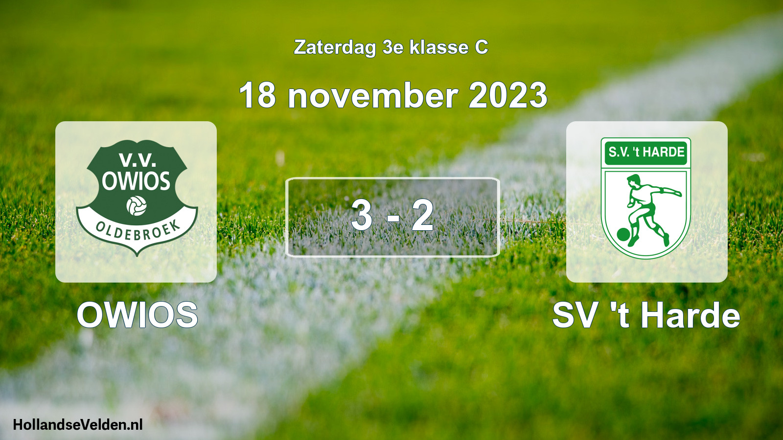 Total number of matches played: OWIOS - SV 't Harde 3 - 2 (18 November 2023)