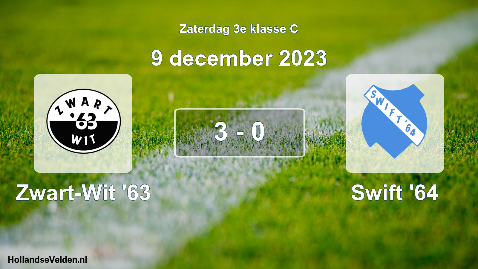 Total number of matches played: Zwart-Wit '63 - Swift '64 3 - 0 (9 December 2023)