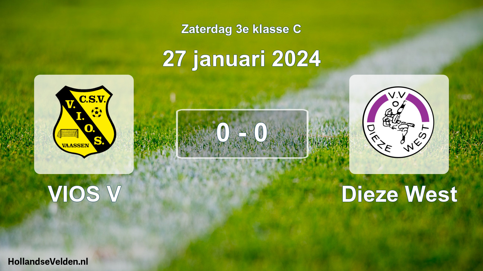 Total number of matches played: VIOS V - Dieze West 0 - 0 (27 January 2024)