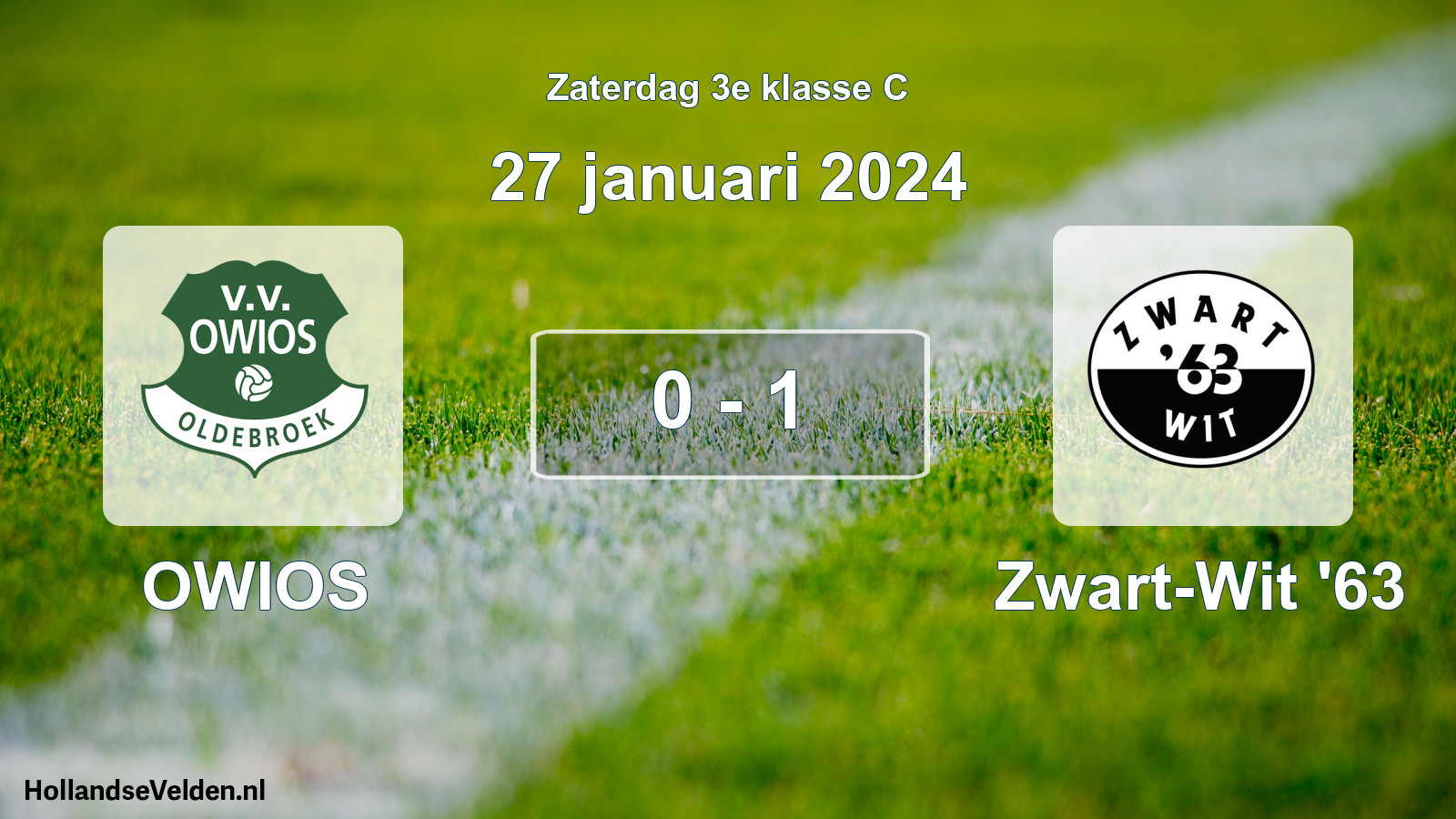 Total number of matches played: OWIOS - Zwart-Wit '63 0 - 1 (27 January 2024)