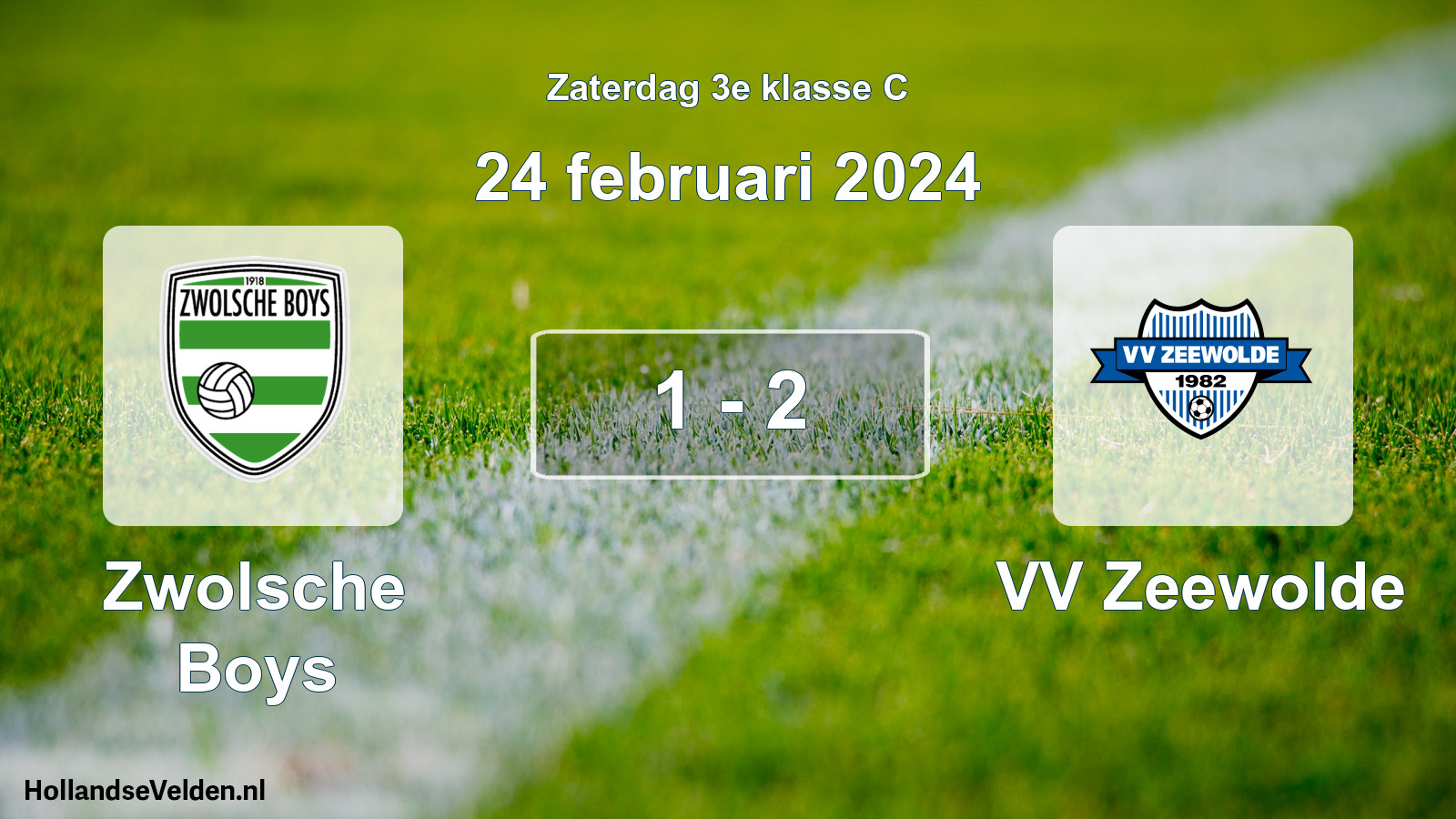 Total number of matches played: Zwolsche Boys - VV Zeewolde 1 - 2 (24 February 2024)