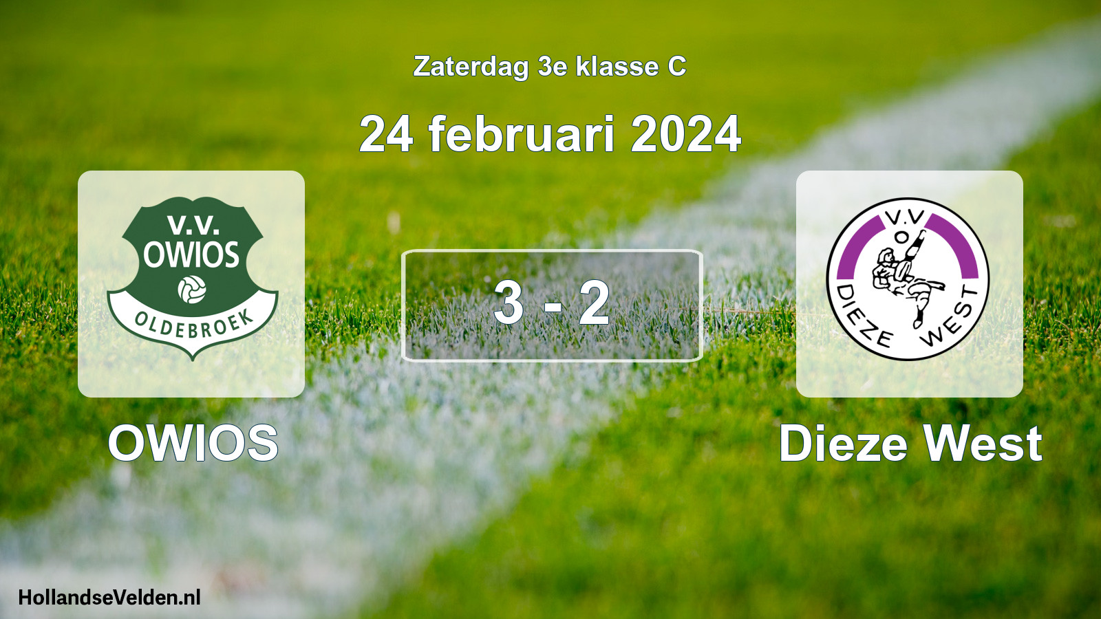 Total number of matches played: OWIOS - Dieze West 3 - 2 (24 February 2024)