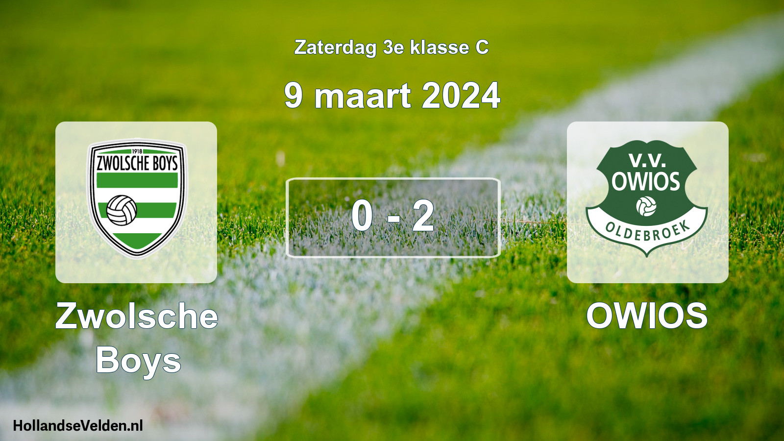 Total number of matches played: Zwolsche Boys - OWIOS 0 - 2 (9 March 2024)