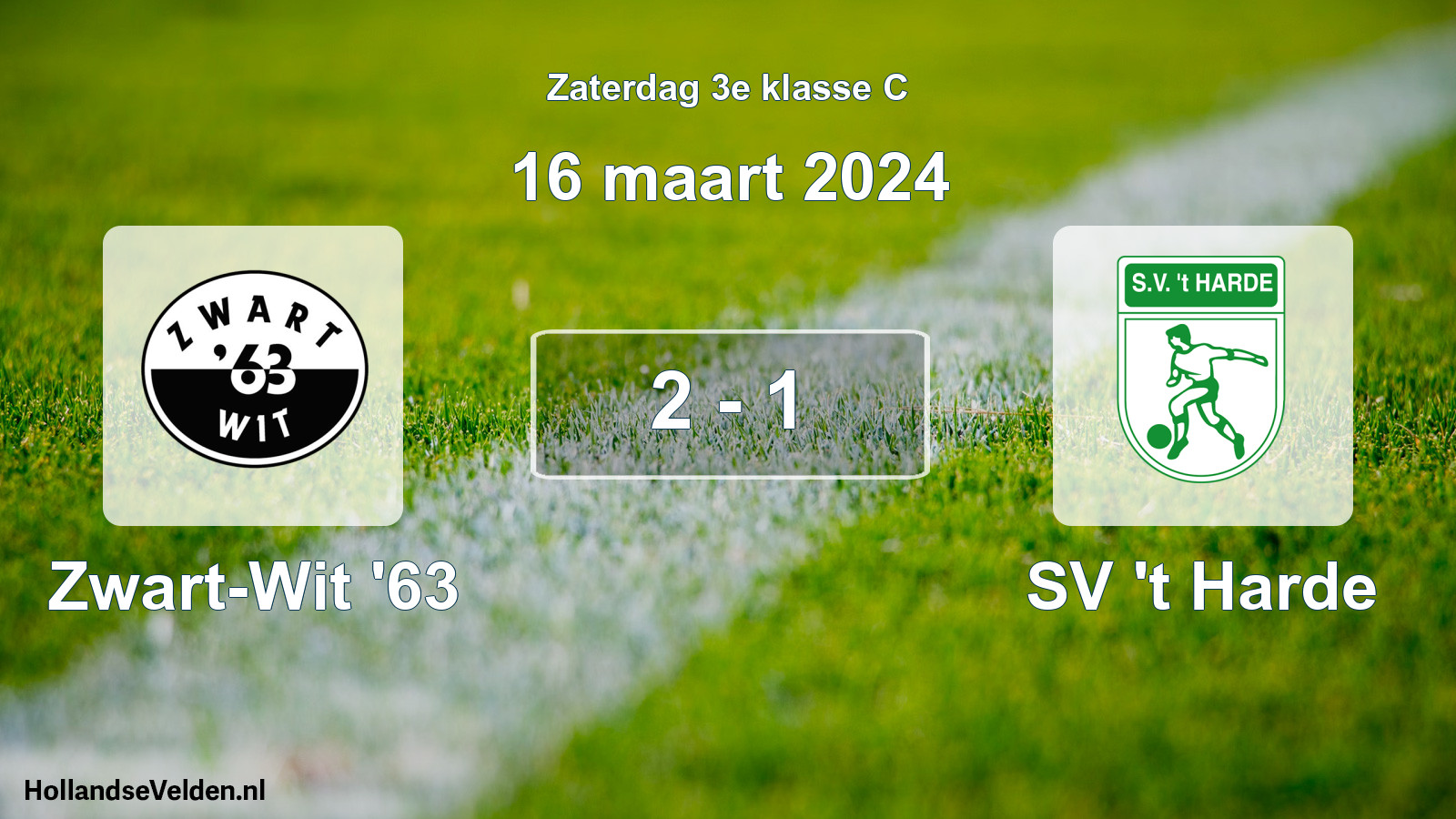 Total number of matches played: Zwart-Wit '63 - SV 't Harde 2 - 1 (16 March 2024)