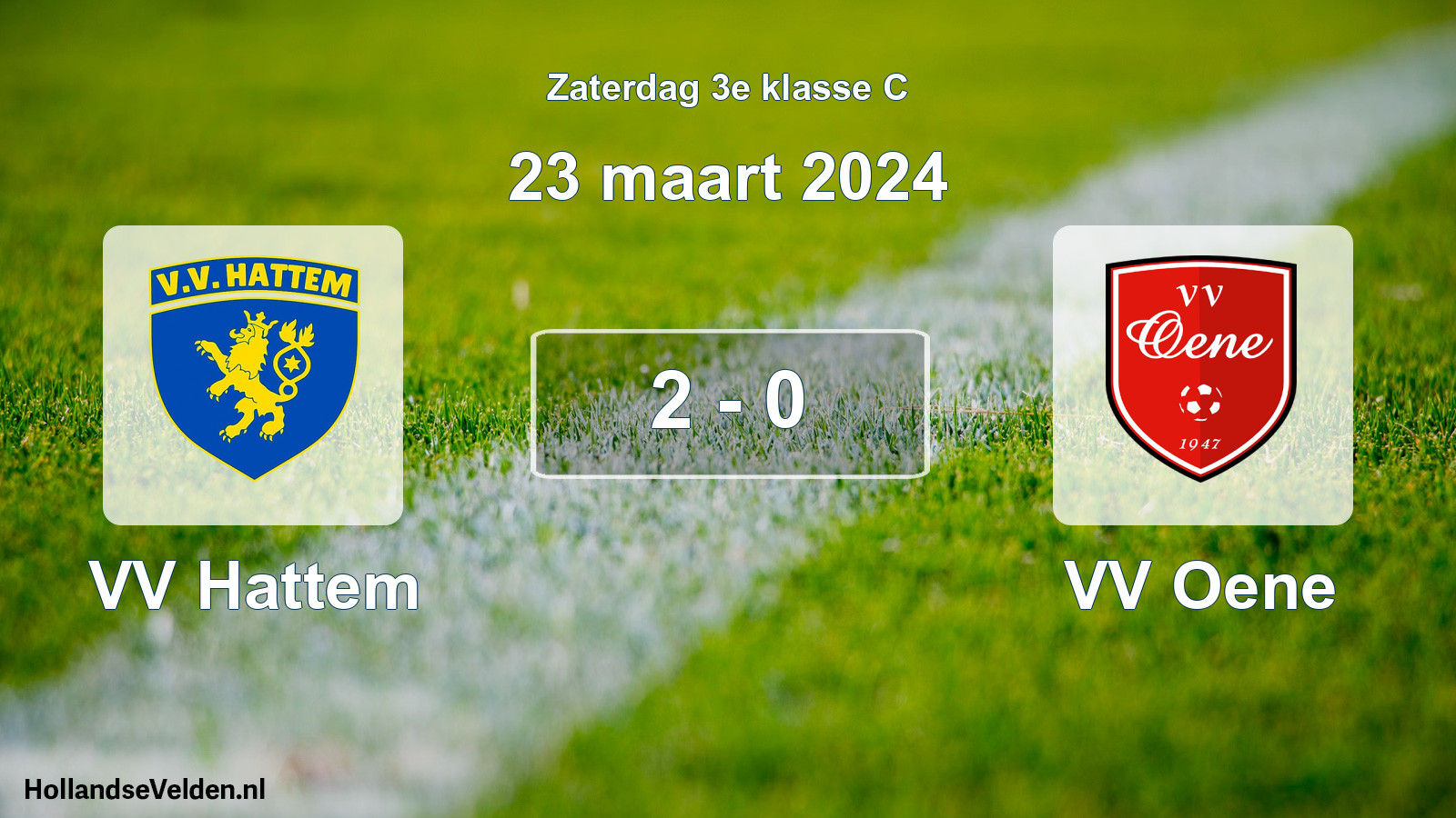 Total number of matches played: VV Hattem - VV Oene 2 - 0 (23 March 2024)