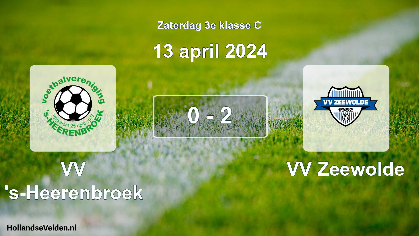 Total number of matches played: VV 's-Heerenbroek - VV Zeewolde 0 - 2 (13 April 2024)