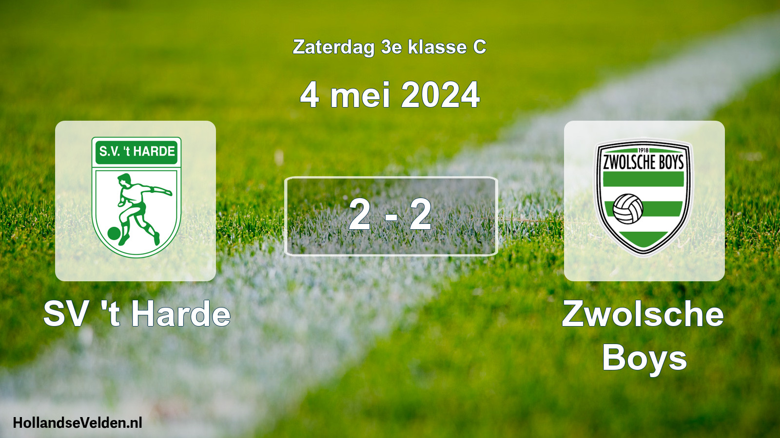 Total number of matches played: SV 't Harde - Zwolsche Boys 2 - 2 (4 May 2024)