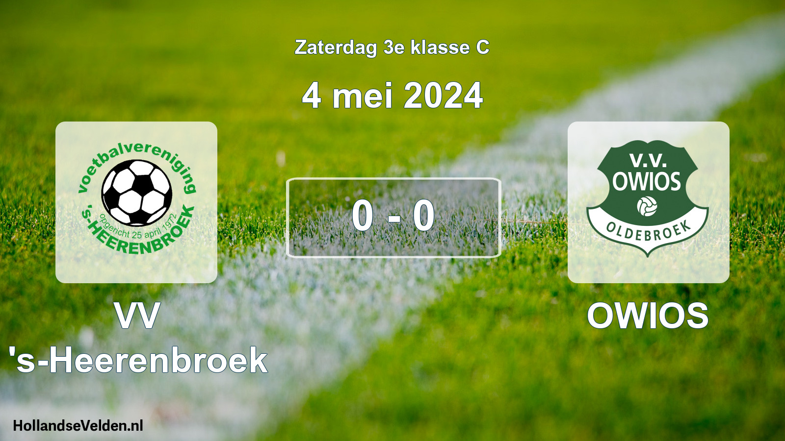 Total number of matches played: VV 's-Heerenbroek - OWIOS 0 - 0 (4 May 2024)