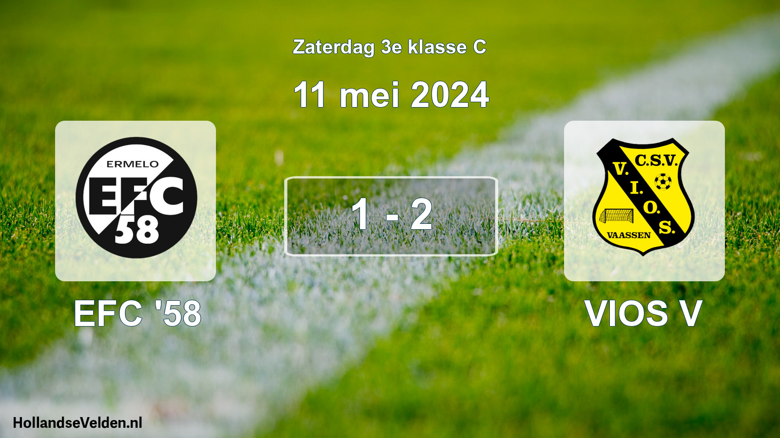 Total number of matches played: EFC '58 - VIOS V 1 - 2 (11 May 2024)