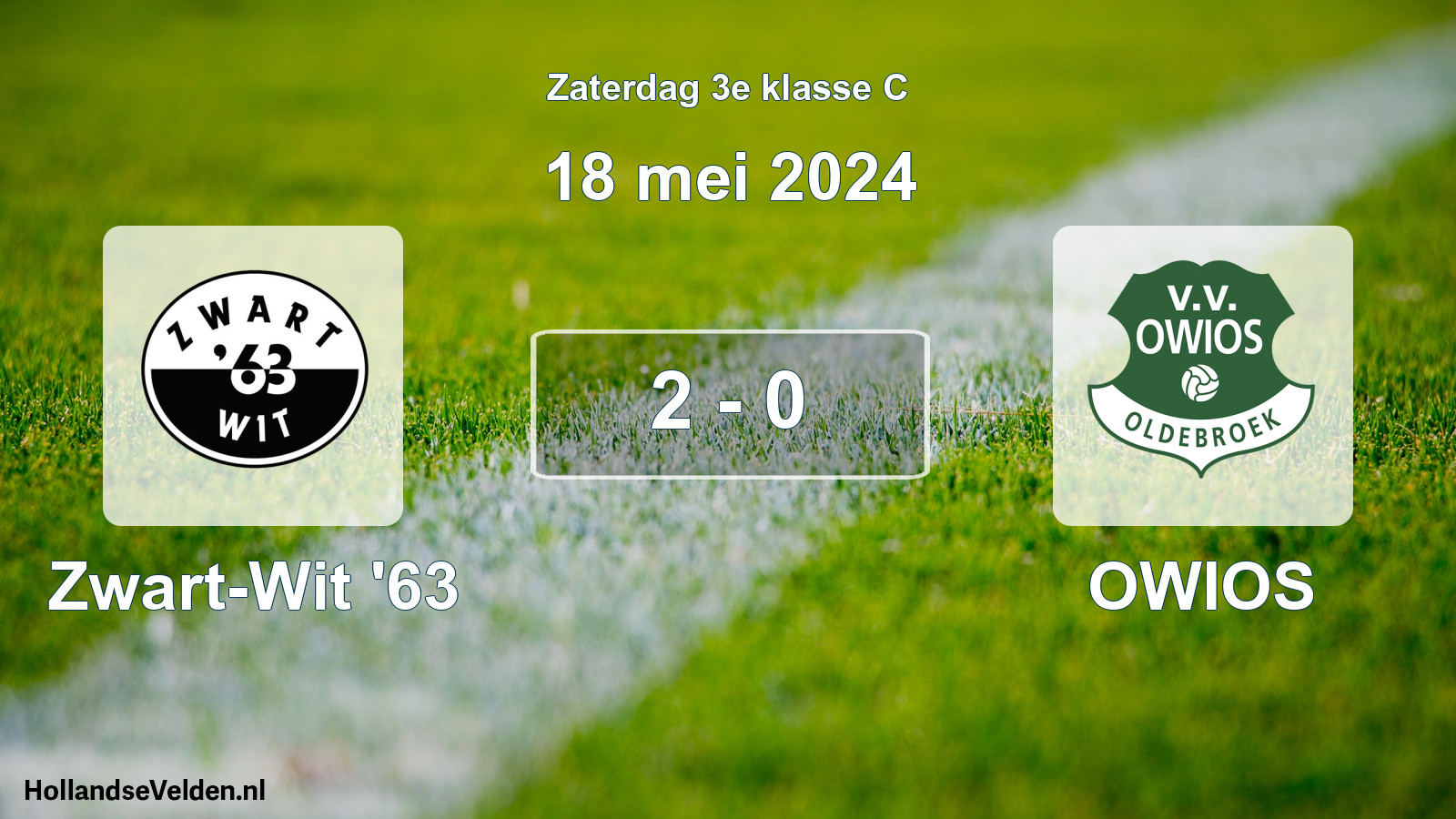 Total number of matches played: Zwart-Wit '63 - OWIOS 2 - 0 (18 May 2024)