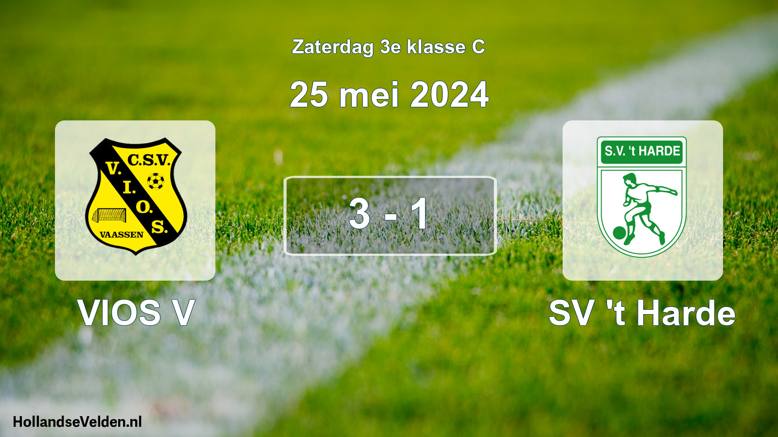 Total number of matches played: VIOS V - SV 't Harde 3 - 1 (25 May 2024)