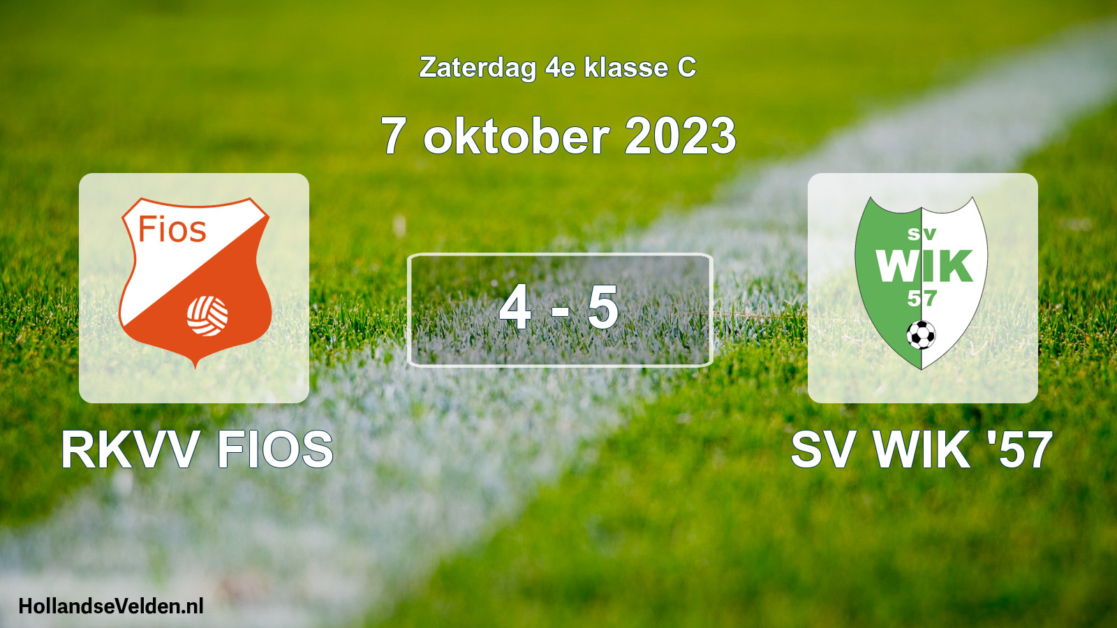 Total number of matches played: RKVV FIOS - SV WIK '57 4 - 5 (7 October 2023)