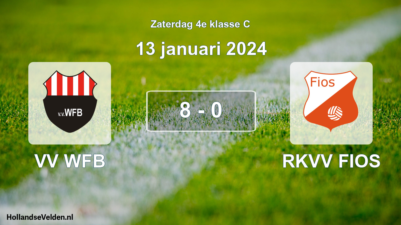 Total number of matches played: VV WFB - RKVV FIOS 8 - 0 (13 January 2024)