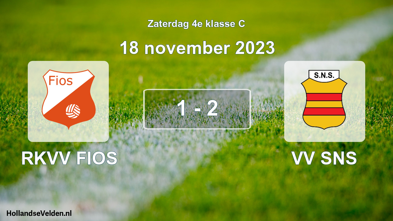 Total number of matches played: RKVV FIOS - VV SNS 1 - 2 (18 November 2023)