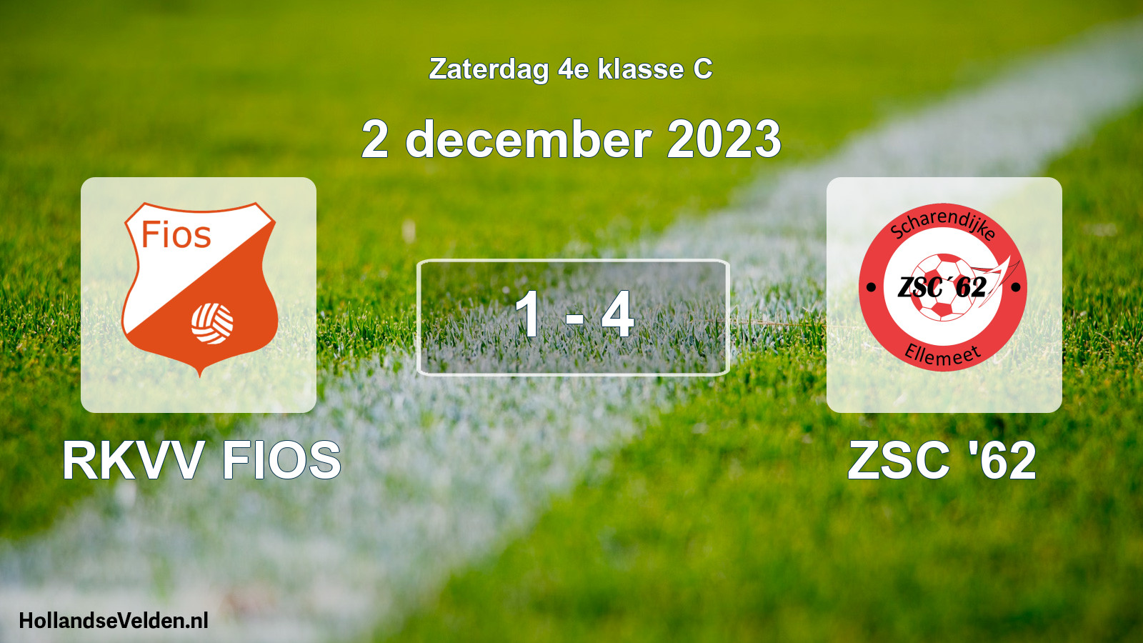 Total number of matches played: RKVV FIOS - ZSC '62 1 - 4 (2 December 2023)