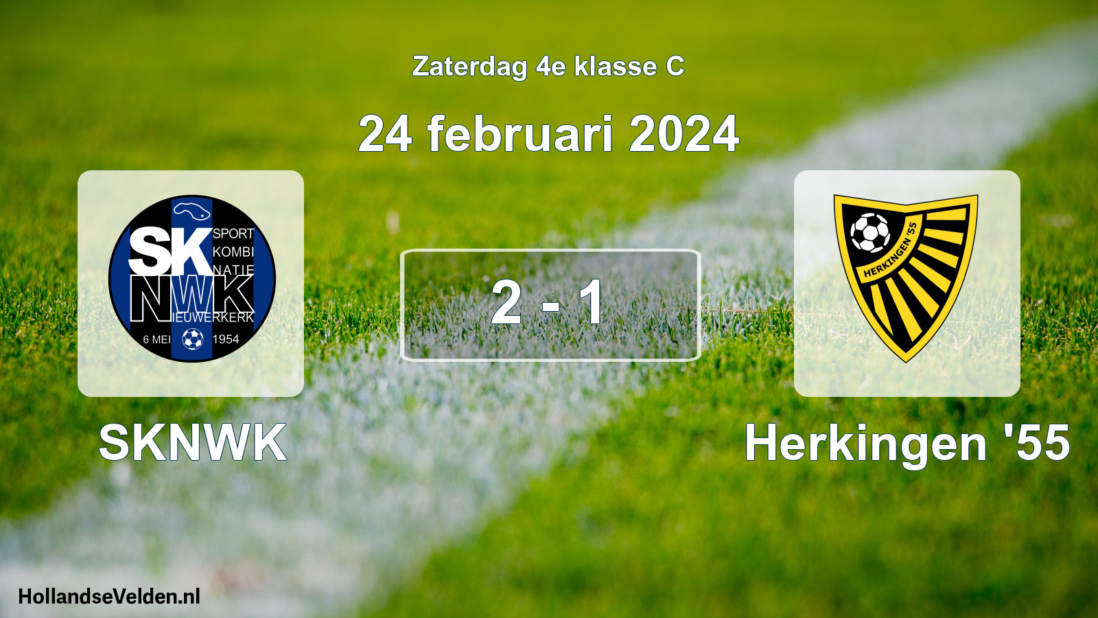 Total number of matches played: SKNWK - Herkingen '55 2 - 1 (24 February 2024)