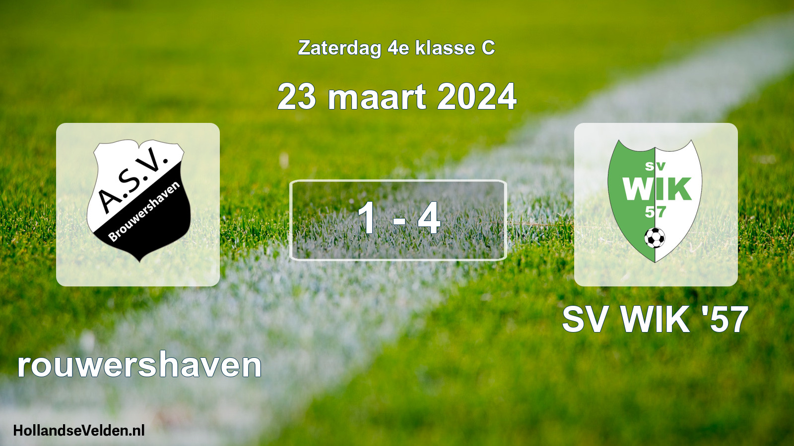 Total number of matches played: Brouwershaven - SV WIK '57 1 - 4 (23 March 2024)