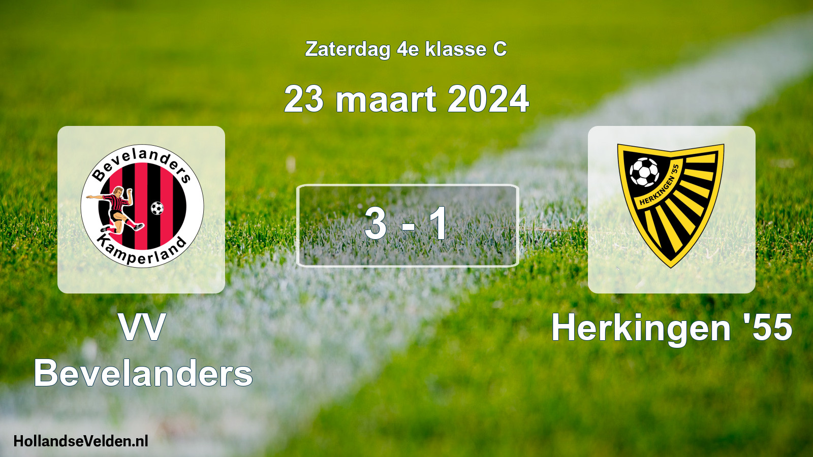 Total number of matches played: VV Bevelanders - Herkingen '55 3 - 1 (23 March 2024)