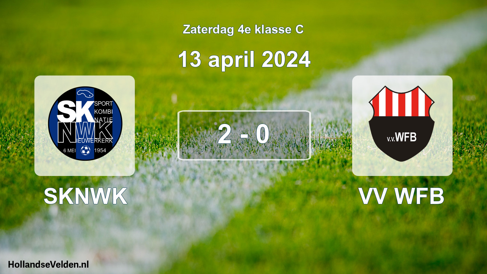 Total number of matches played: SKNWK - VV WFB 2 - 0 (13 April 2024)