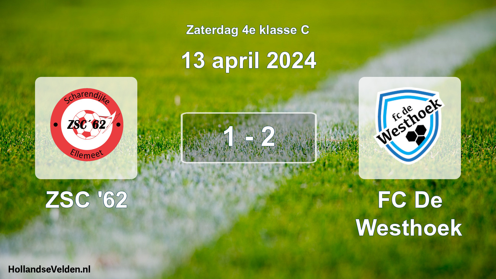 Total number of matches played: ZSC '62 - FC De Westhoek 1 - 2 (13 April 2024)