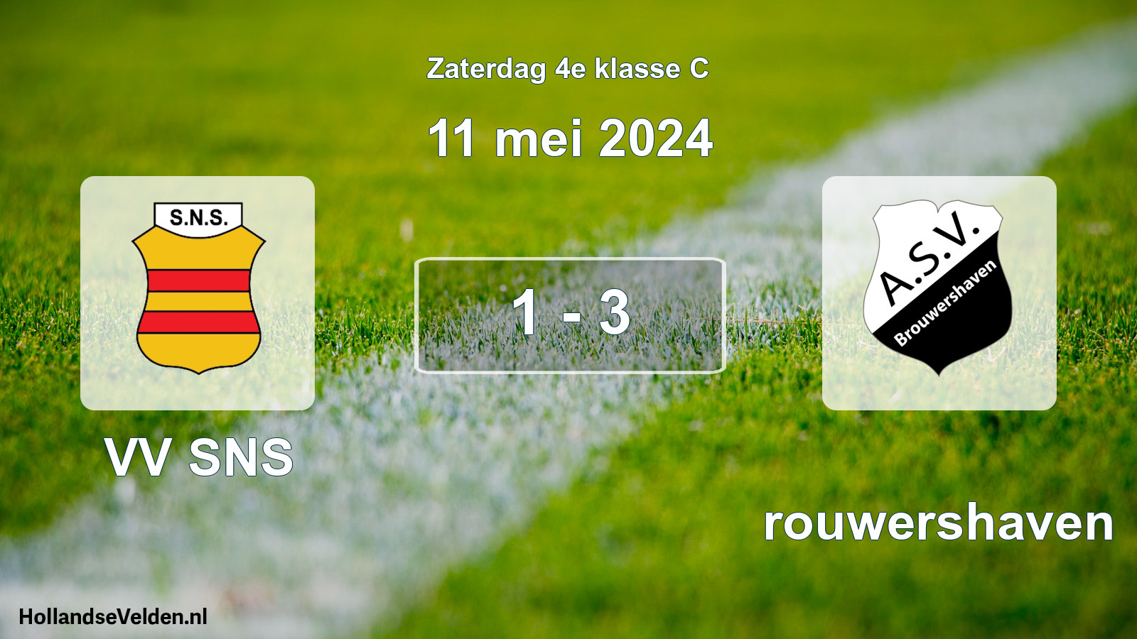 Total number of matches played: VV SNS - Brouwershaven 1 - 3 (11 May 2024)
