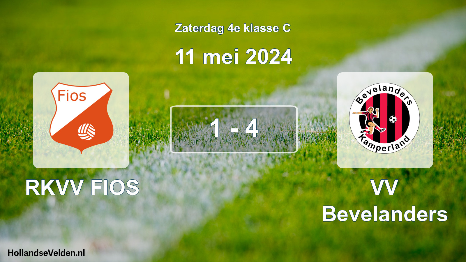 Total number of matches played: RKVV FIOS - VV Bevelanders 1 - 4 (11 May 2024)