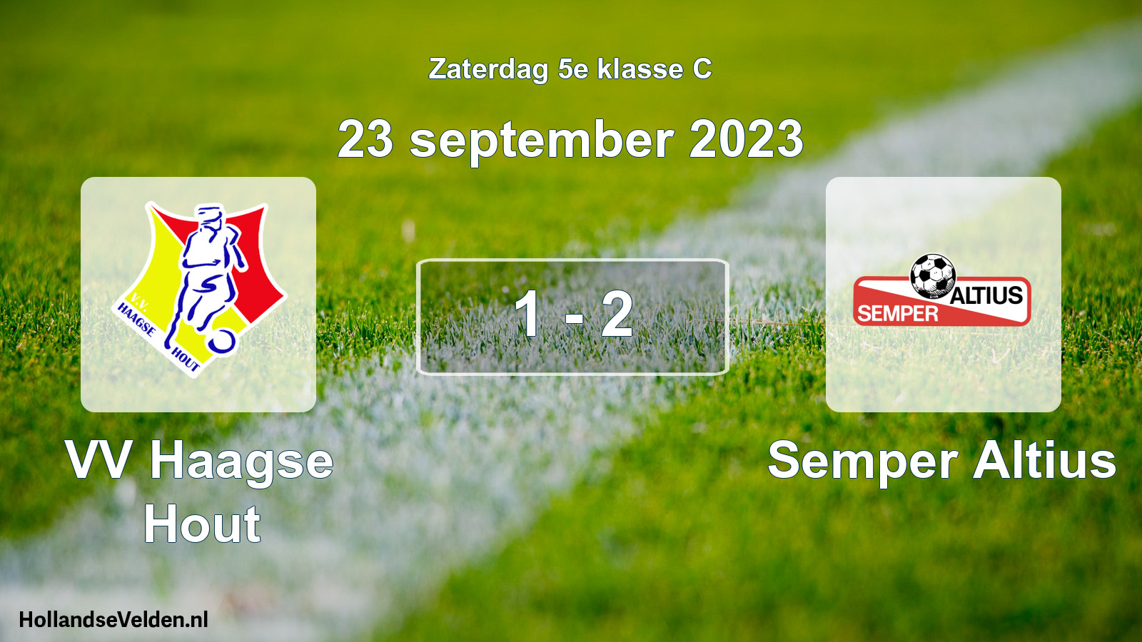 Total number of matches played: VV Haagse Hout - Semper Altius 1 - 2 (23 September 2023)