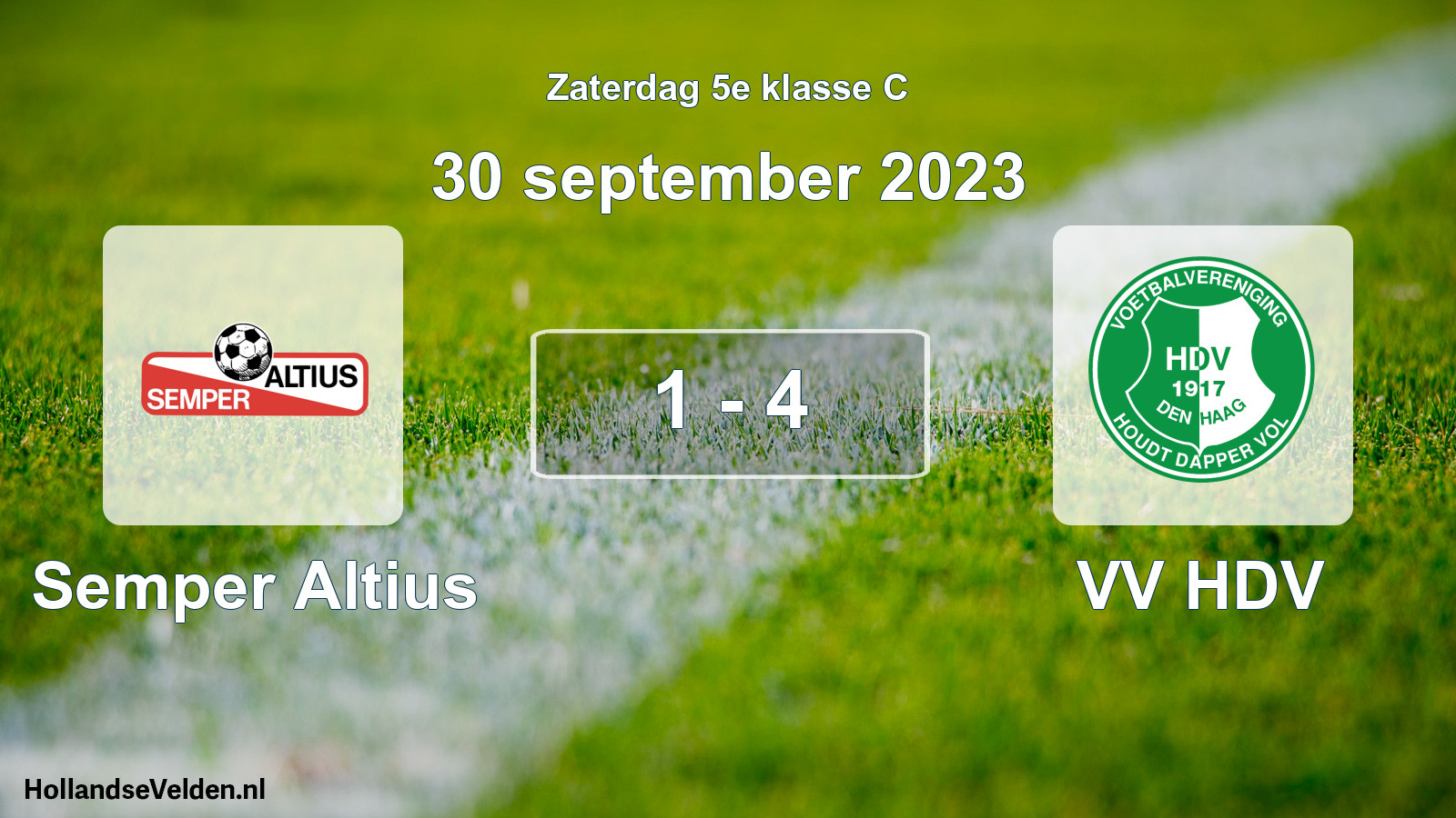Total number of matches played: Semper Altius - VV HDV 1 - 4 (30 September 2023)