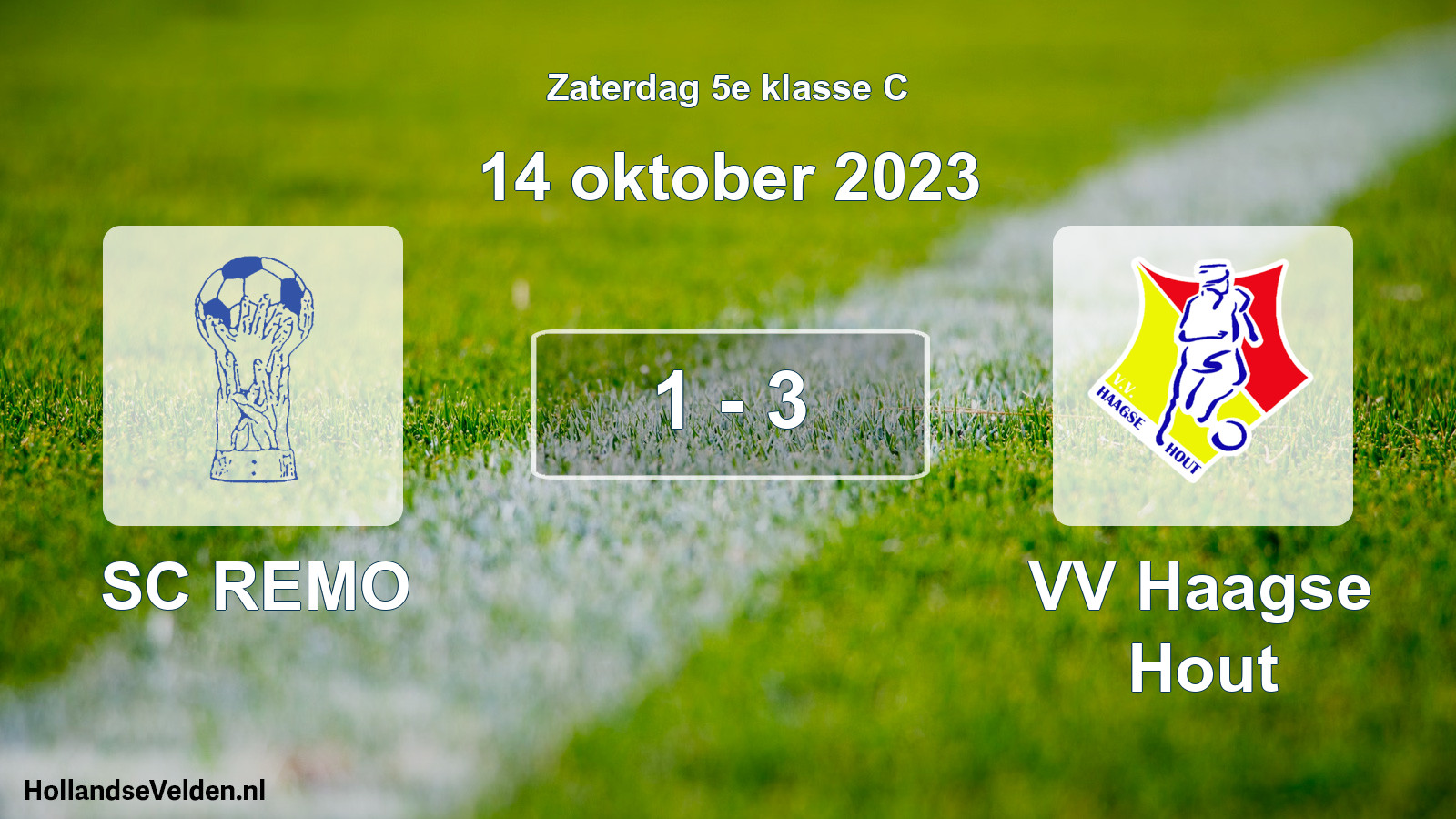 Total number of matches played: SC REMO - VV Haagse Hout 1 - 3 (14 October 2023)