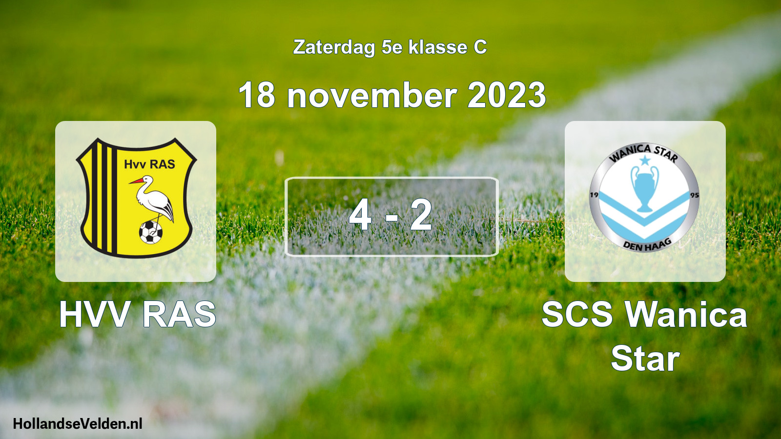 Total number of matches played: HVV RAS - SCS Wanica Star 4 - 2 (18 November 2023)