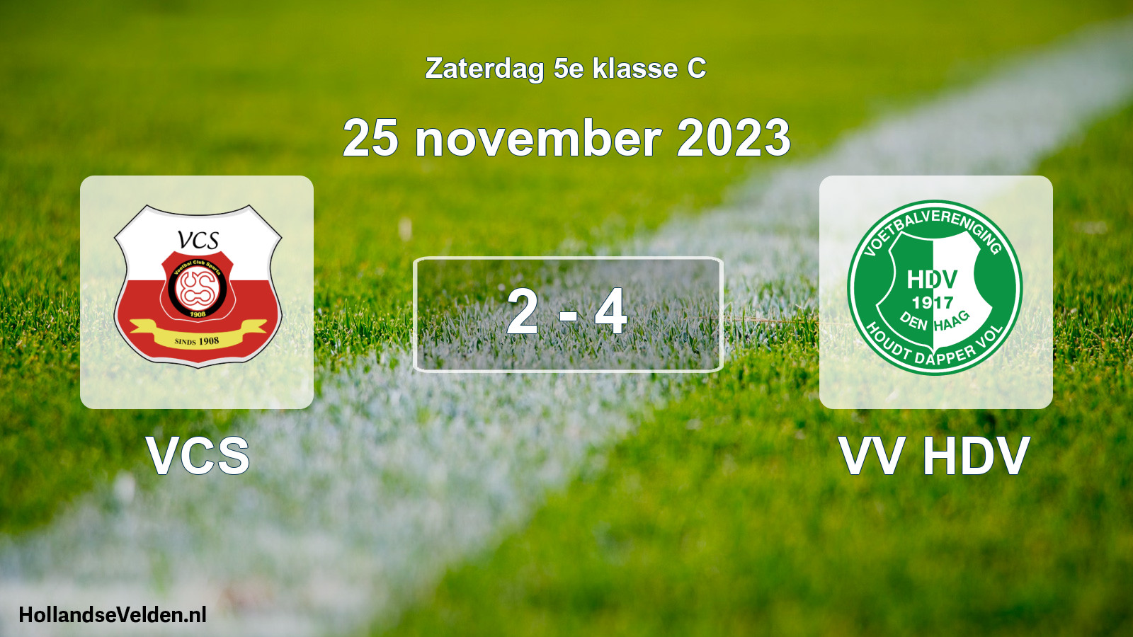Total number of matches played: VCS - VV HDV 2 - 4 (25 November 2023)