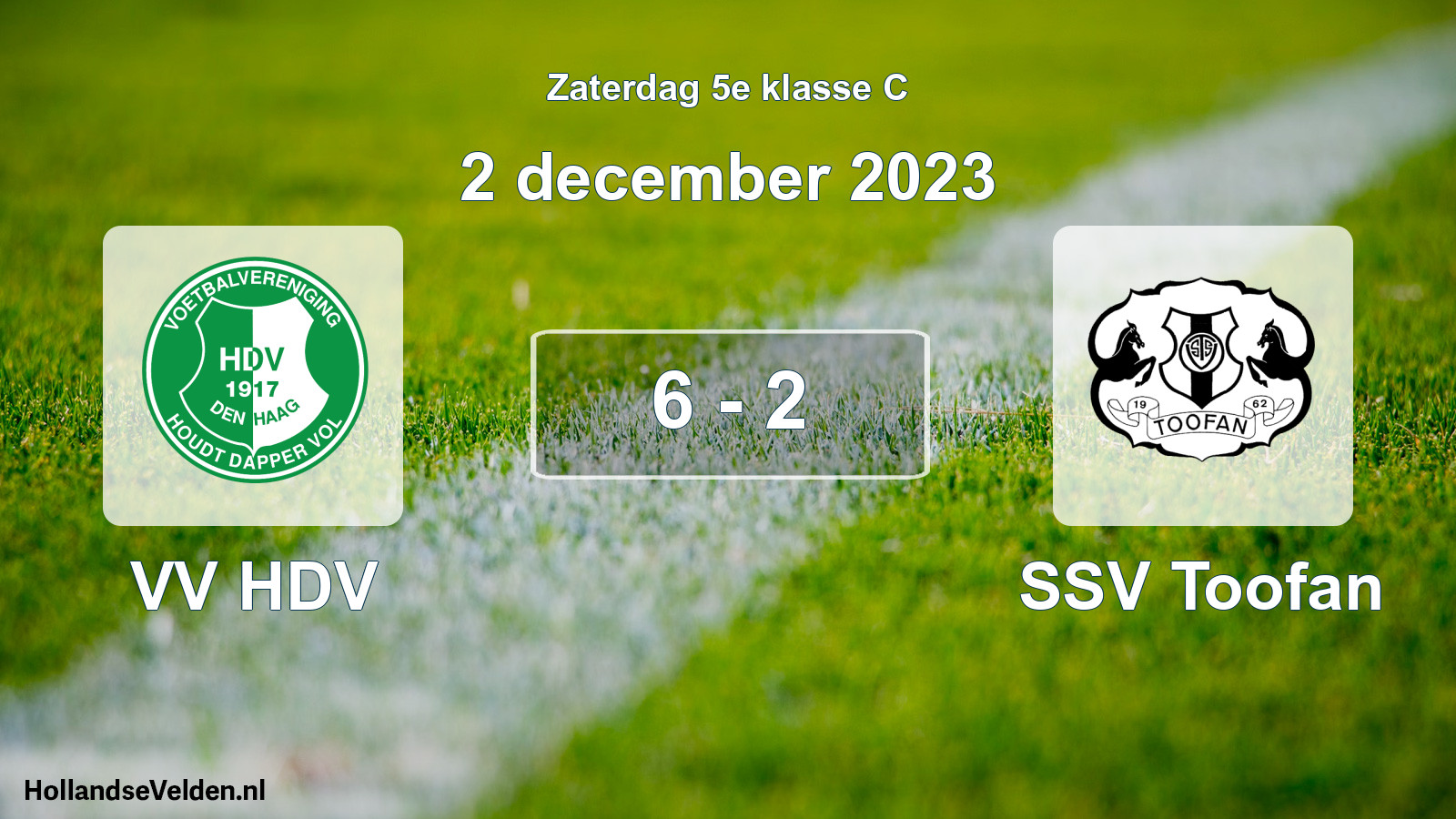 Total number of matches played: VV HDV - SSV Toofan 6 - 2 (2 December 2023)