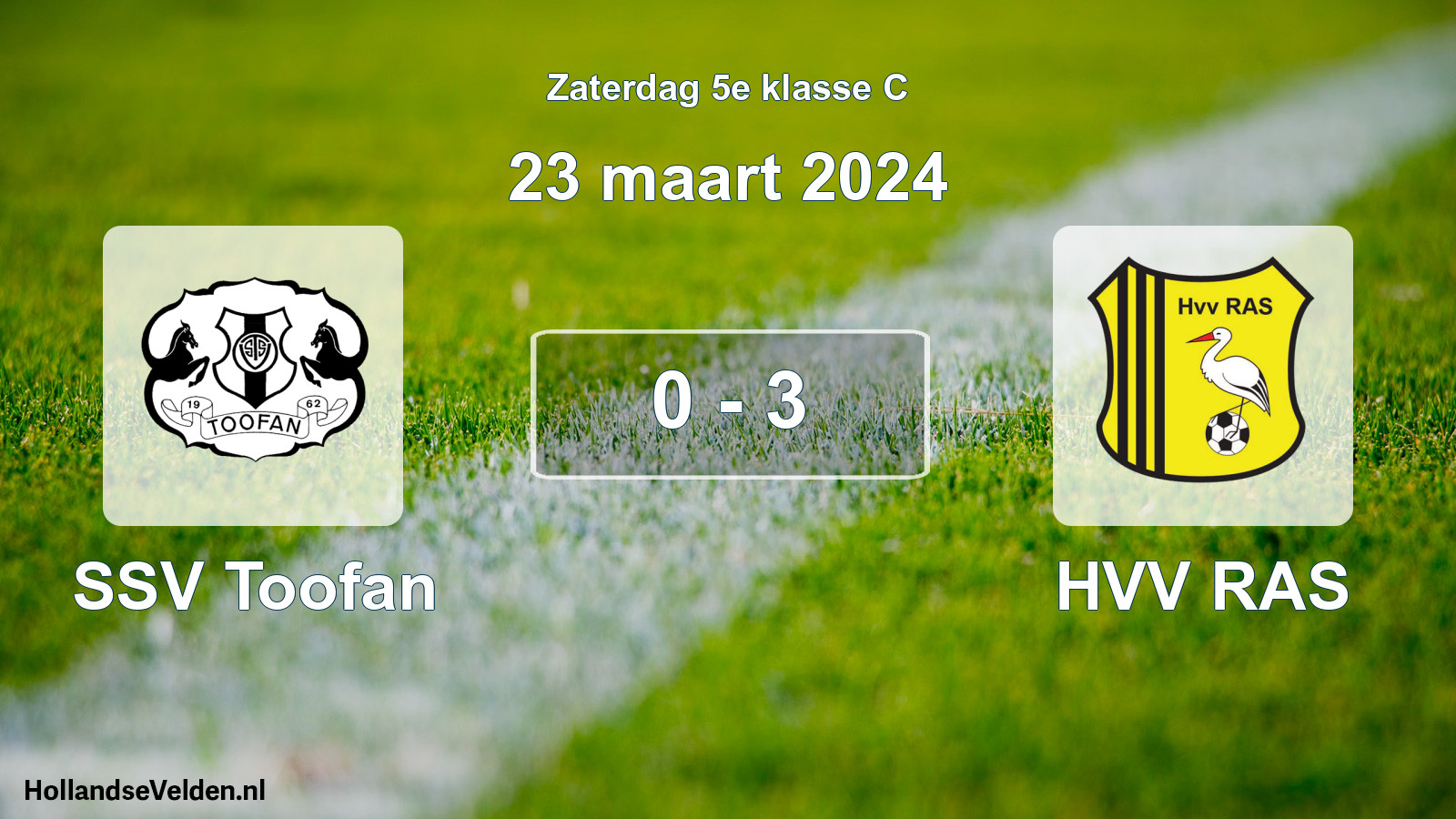 Total number of matches played: SSV Toofan - HVV RAS 0 - 3 (23 March 2024)