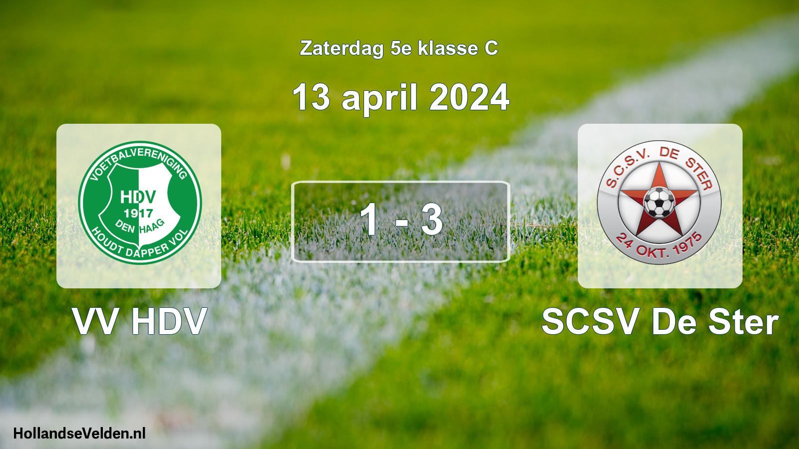 Total number of matches played: VV HDV - SCSV De Ster 1 - 3 (13 April 2024)
