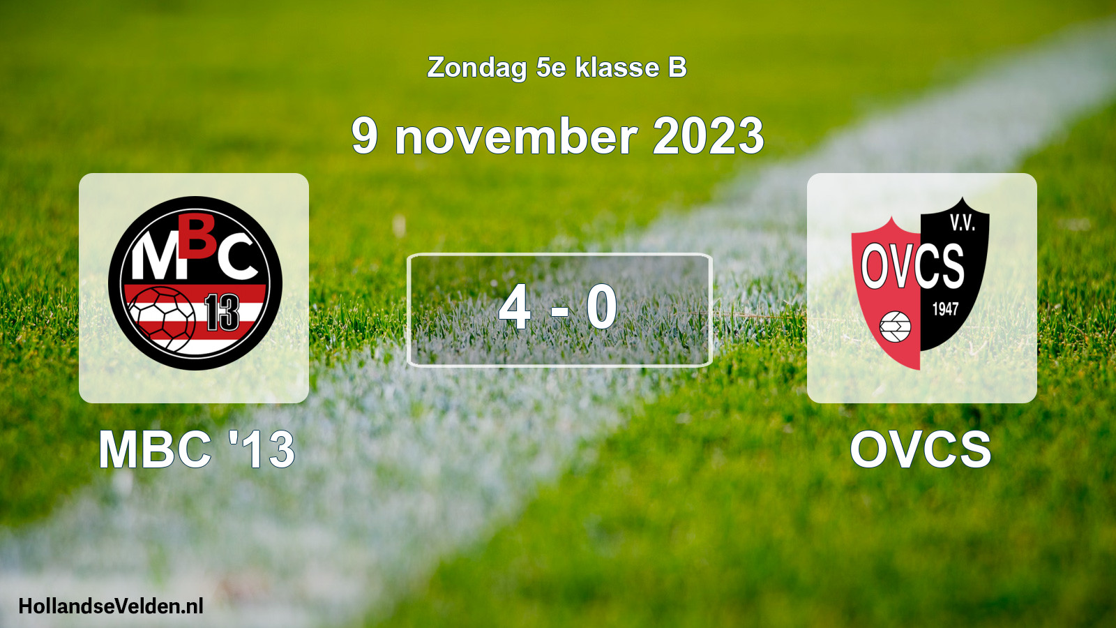 Total number of matches played: MBC '13 - OVCS 4 - 0 (9 November 2023)