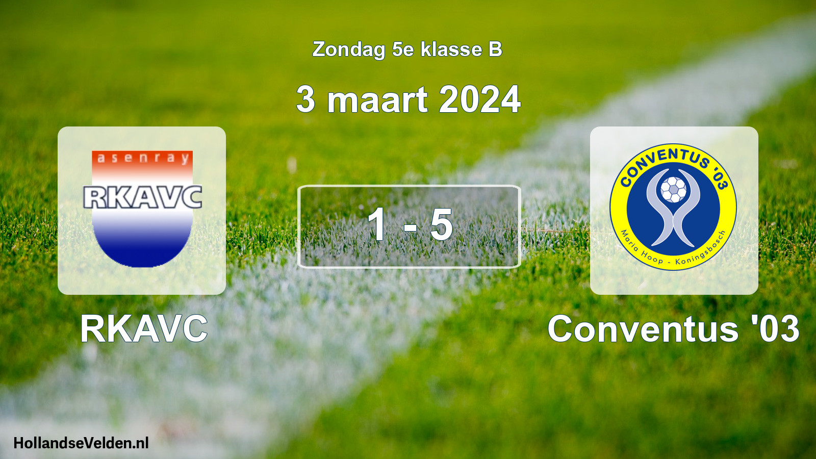 Total number of matches played: RKAVC - Conventus '03 1 - 5 (3 March 2024)