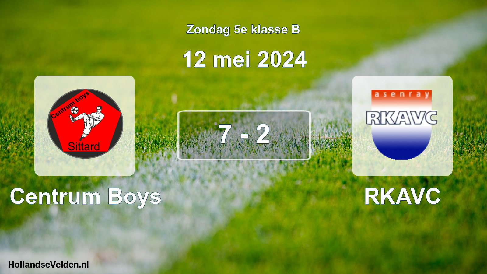 Total number of matches played: Centrum Boys - RKAVC 7 - 2 (12 May 2024)
