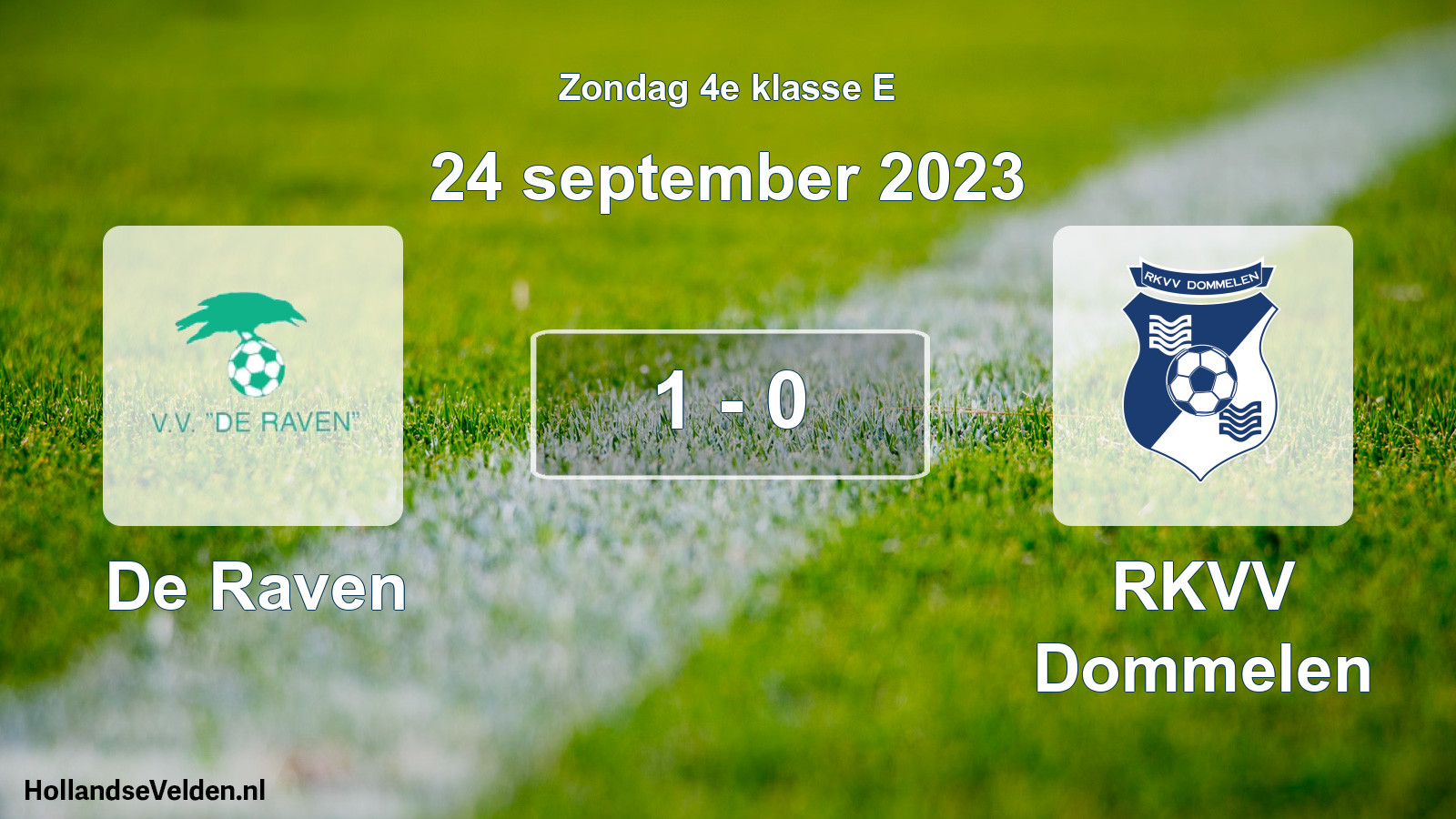 Total number of matches played: De Raven - RKVV Dommelen 1 - 0 (24 September 2023)