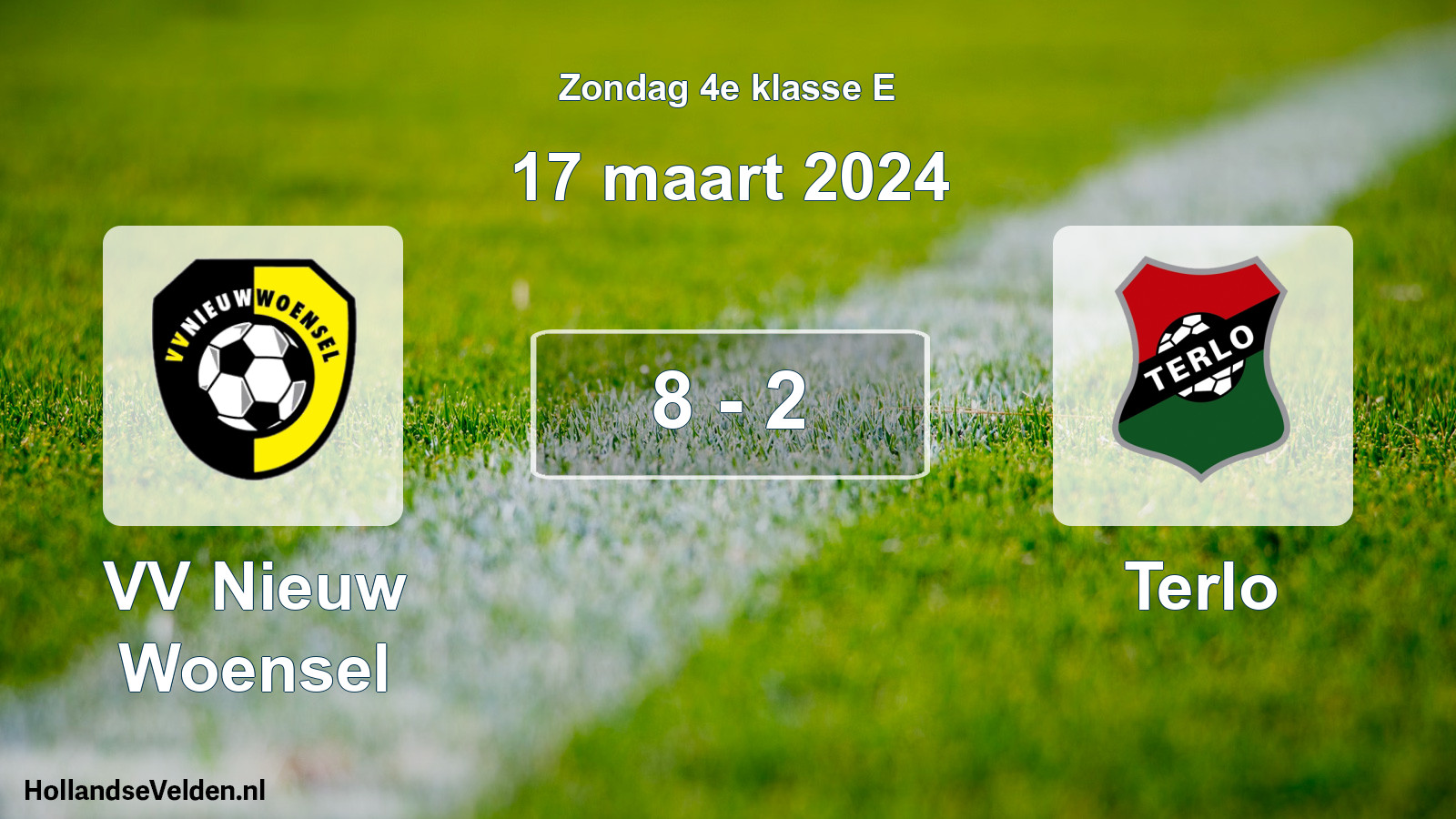 Total number of matches played: VV Nieuw Woensel - Terlo 8 - 2 (17 March 2024)