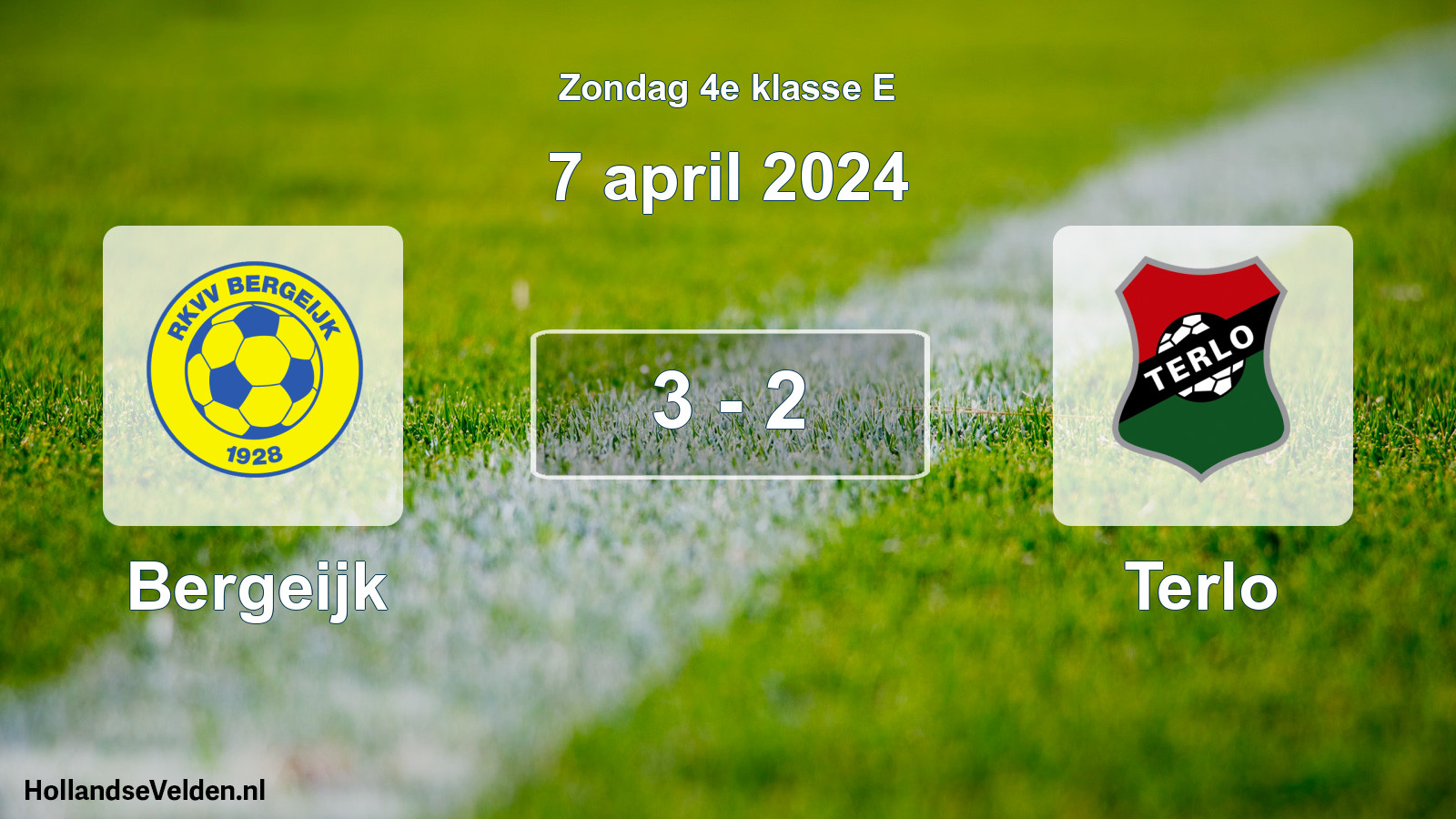 Total number of matches played: Bergeijk - Terlo 3 - 2 (7 April 2024)