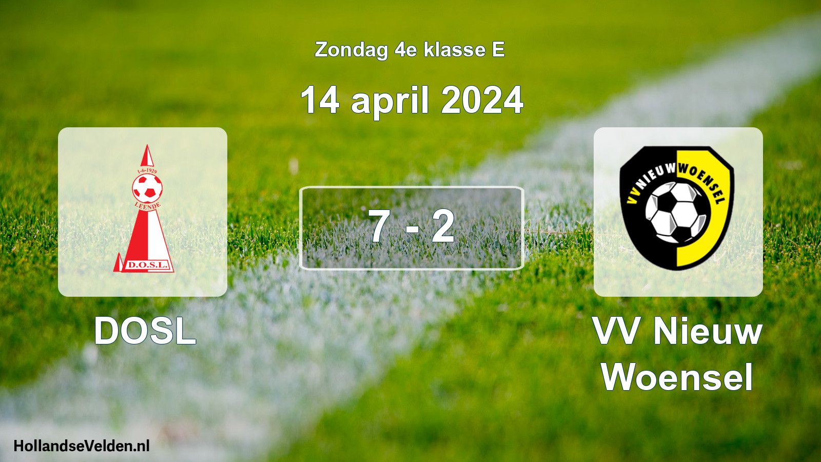 Total number of matches played: DOSL - VV Nieuw Woensel 7 - 2 (14 April 2024)